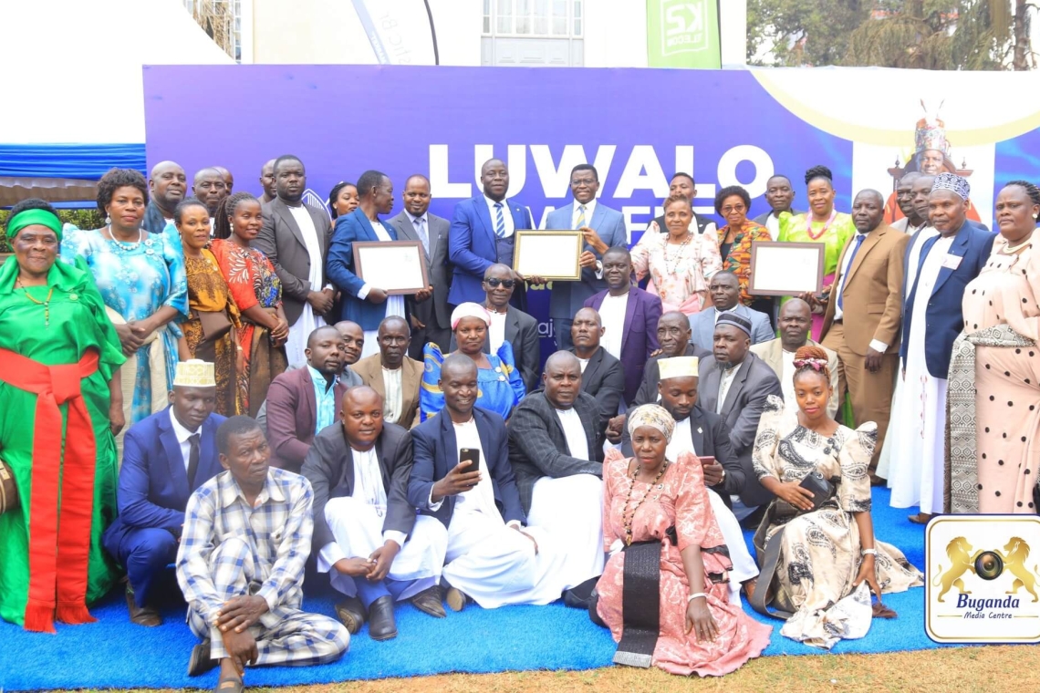 Katikkiro Mayiga with ministers and county chiefs at the luwalo lwaffe 2025 launch Katikkiro Mayiga with ministers and county chiefs at the luwalo lwaffe 2025 launch